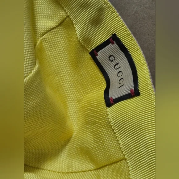 Gucci Pink and Yellow Patterned Cap - Picture 11 of 14